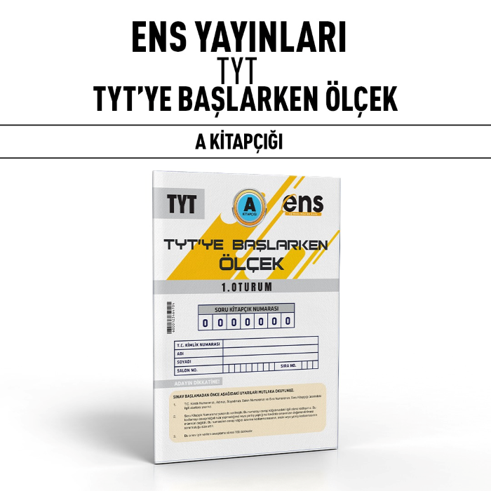 ENS TYT YE BAŞLARKEN ÖLÇEK SNV 3-A - 2024-25